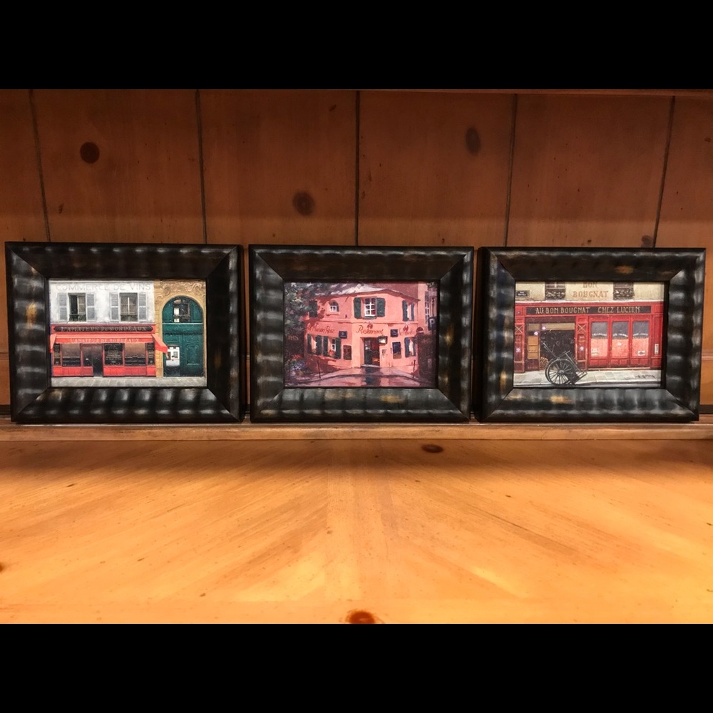 Three 9 1/2” X 7 1/2” Wall Decor sold together